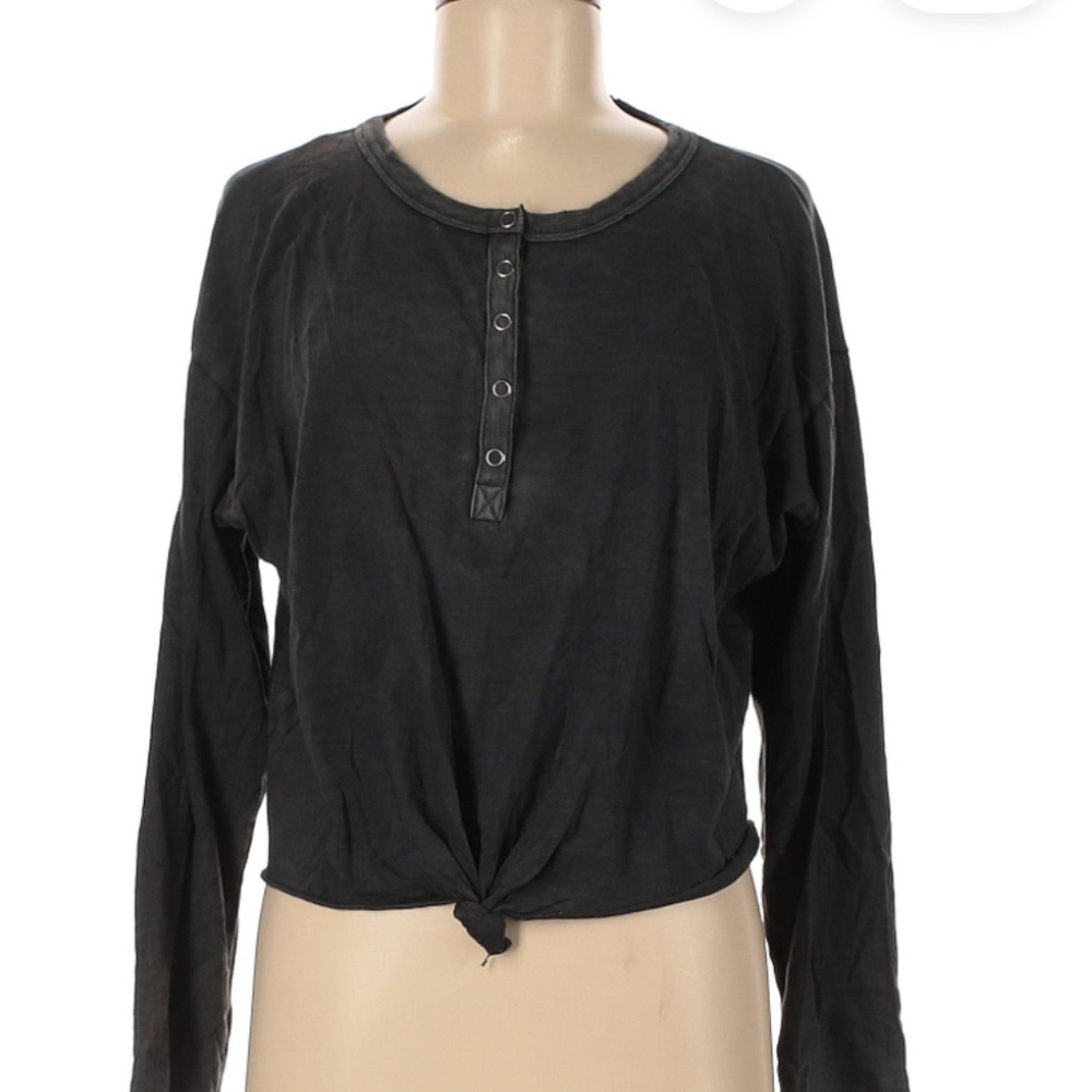 Aerie long sleeve knitted Henley T-shirt
